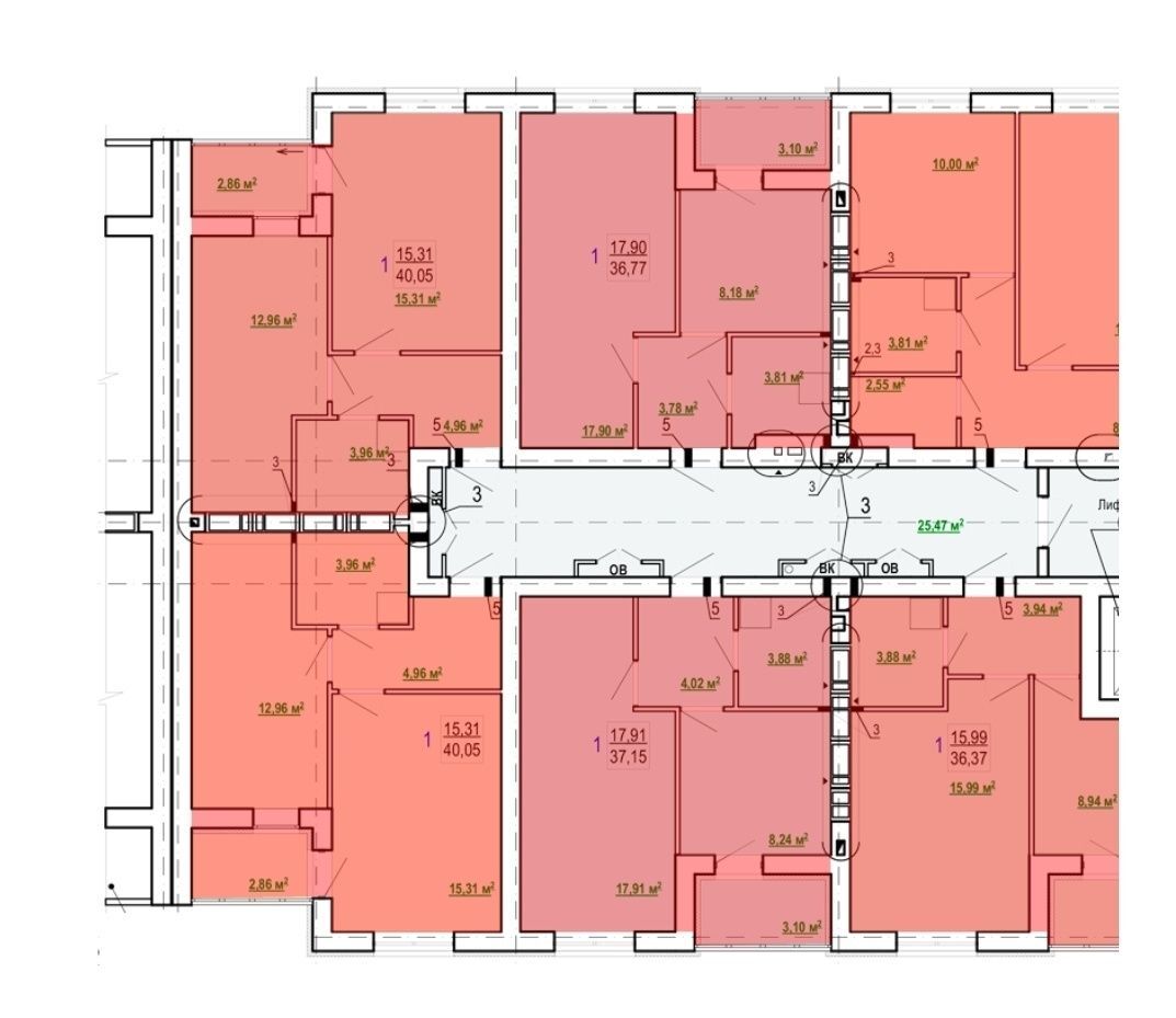 Продаж 1-кімнатної квартири 37 м²