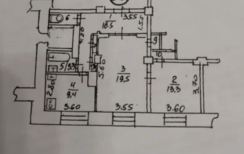 Продажа 2-комнатной квартиры 61 м²