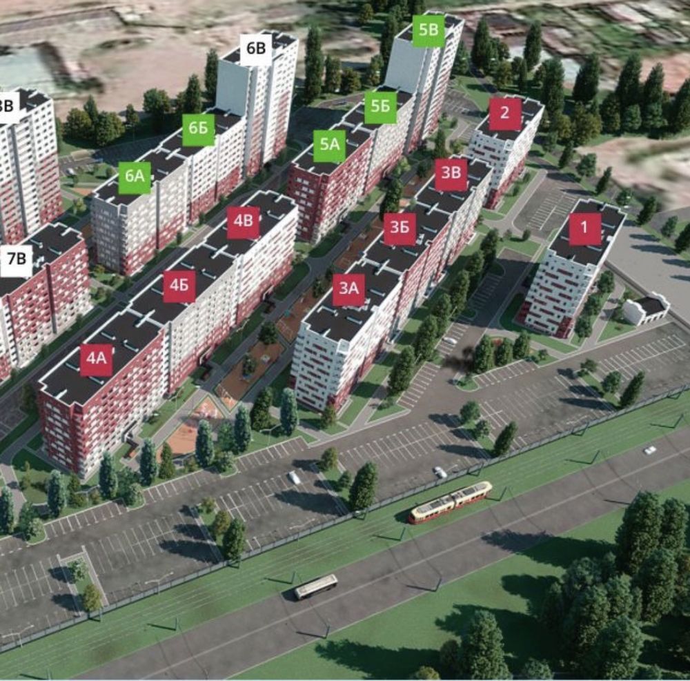 Продаж 1-кімнатної квартири 43 м²