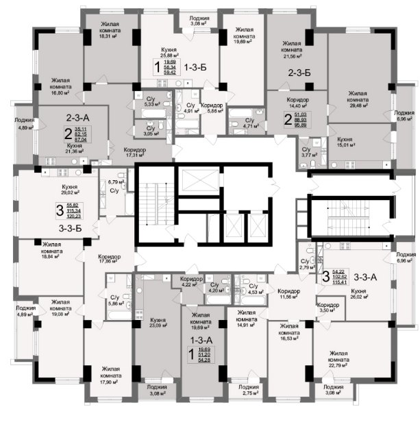 Продаж 3-кімнатної квартири 122.58 м²