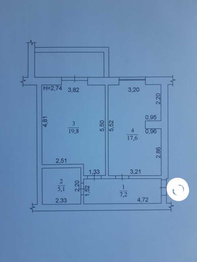 Продажа 1-комнатной квартиры 52 м², Майкопская ул.