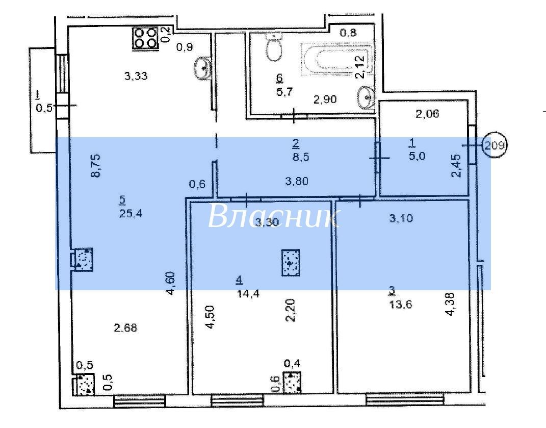 Продажа 2-комнатной квартиры 73 м², Нагорная ул., 16