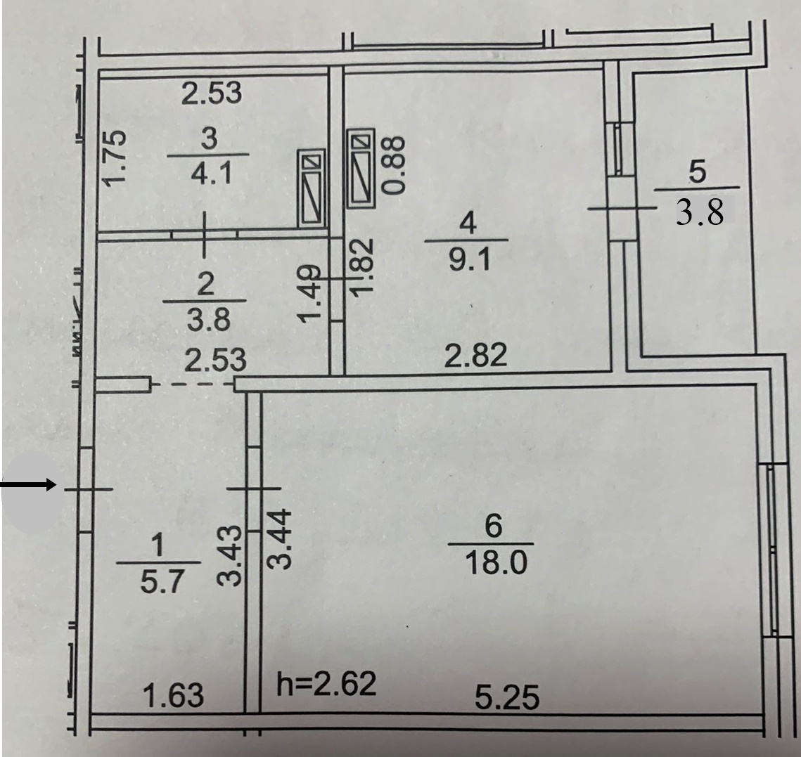 Продаж 1-кімнатної квартири 44 м², Тираспільська вул., 60