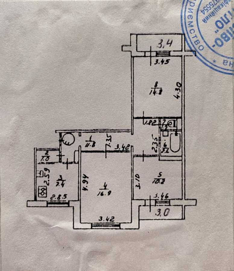 Продаж 3-кімнатної квартири 68.9 м², Васильківська вул., 40