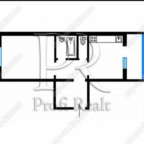 Продаж 1-кімнатної квартири 55 м², Ясинуватський пров., 11