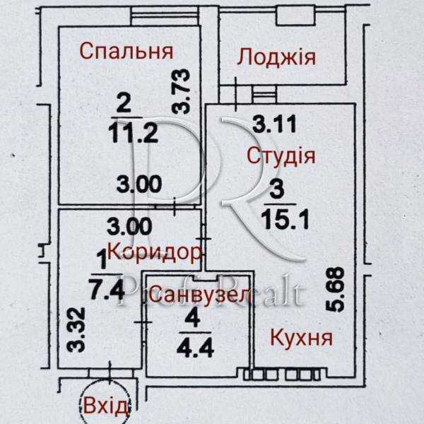 Продаж 1-кімнатної квартири 40 м², Регенераторна вул., 4К4