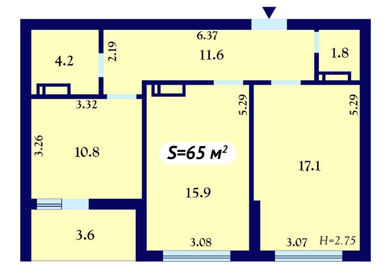 Продажа 2-комнатной квартиры 65 м², Тираспольська, 52