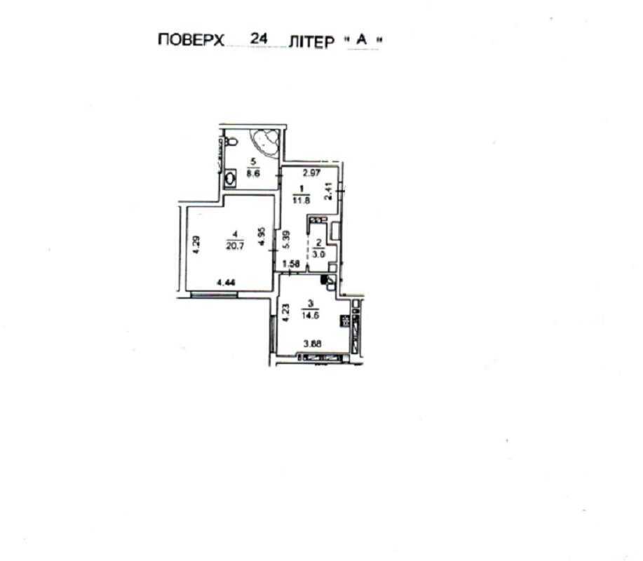 Продаж 1-кімнатної квартири 58.7 м², Валерія Лобановського просп., 6А