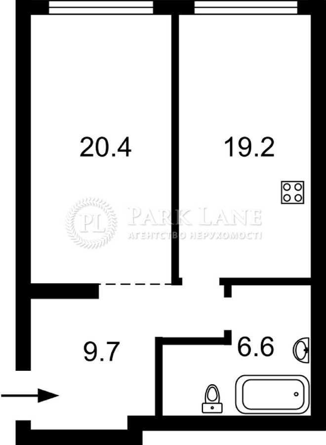 Продаж 1-кімнатної квартири 48 м², Причальна вул., 11