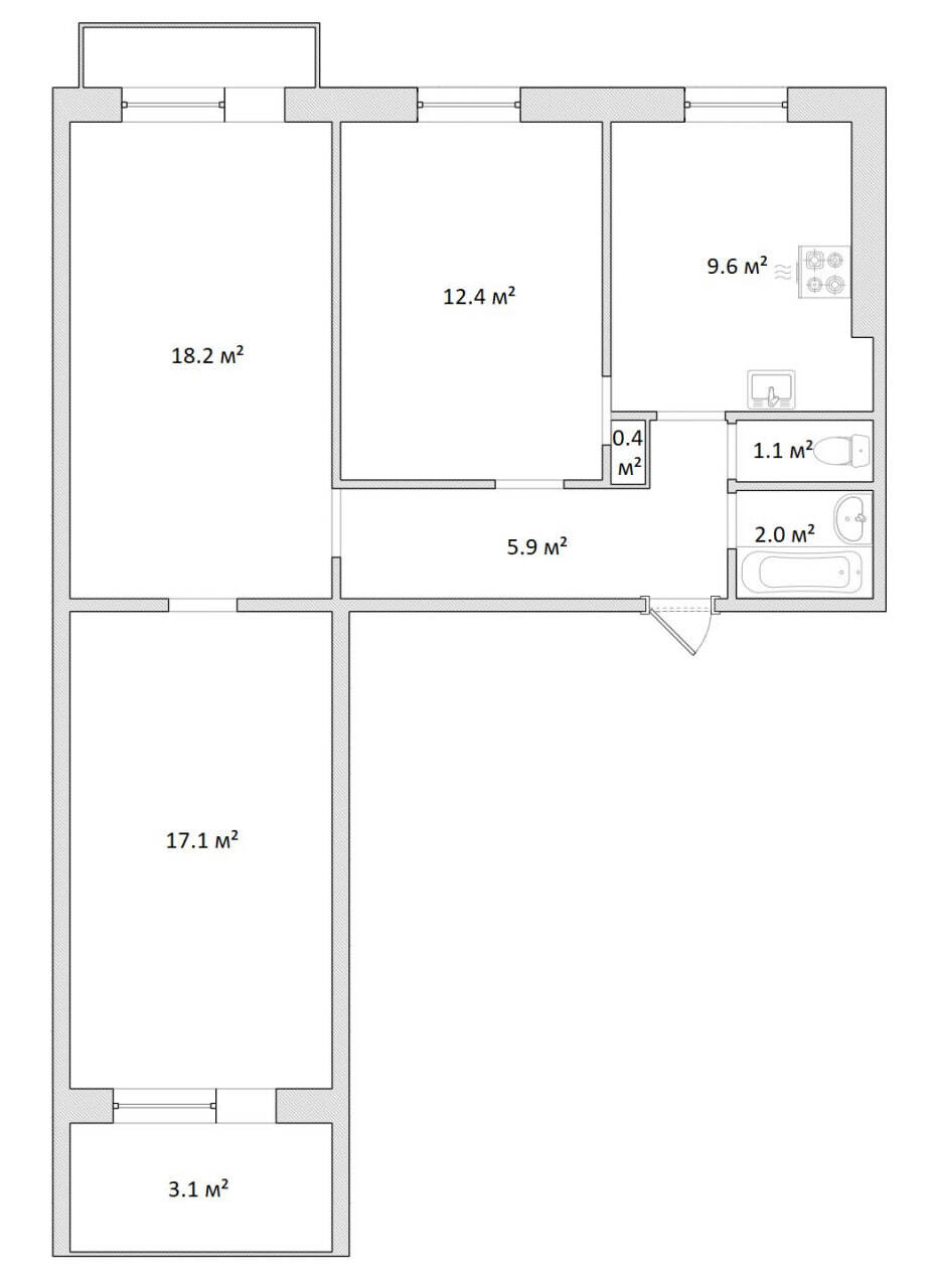 Продаж 3-кімнатної квартири 70 м², Терещенковська вул., 25