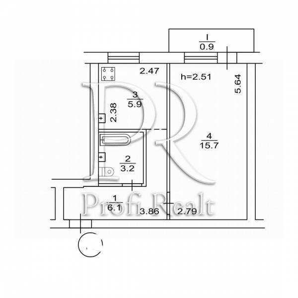 Продаж 1-кімнатної квартири 32 м², Костянтина Заслонова вул., 9