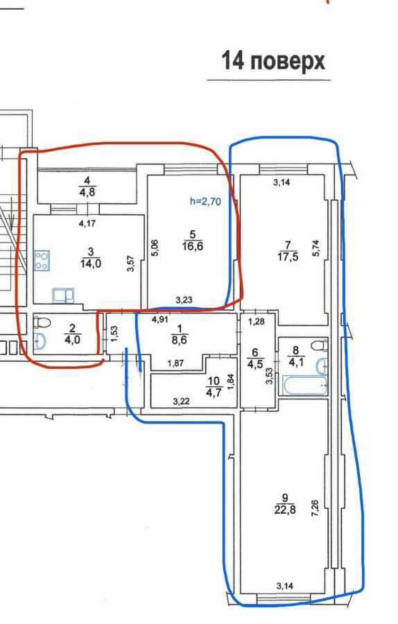 Продаж 3-кімнатної квартири 101.6 м², Багговутівська вул., 25