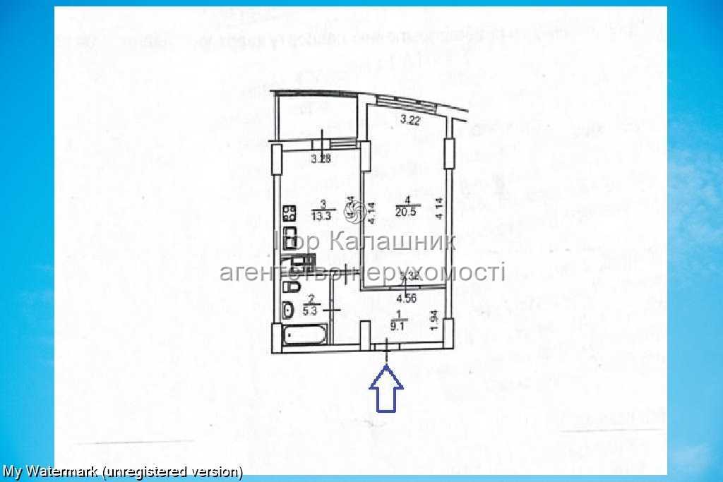 Продаж 1-кімнатної квартири 53.2 м², Перемоги просп., 121А