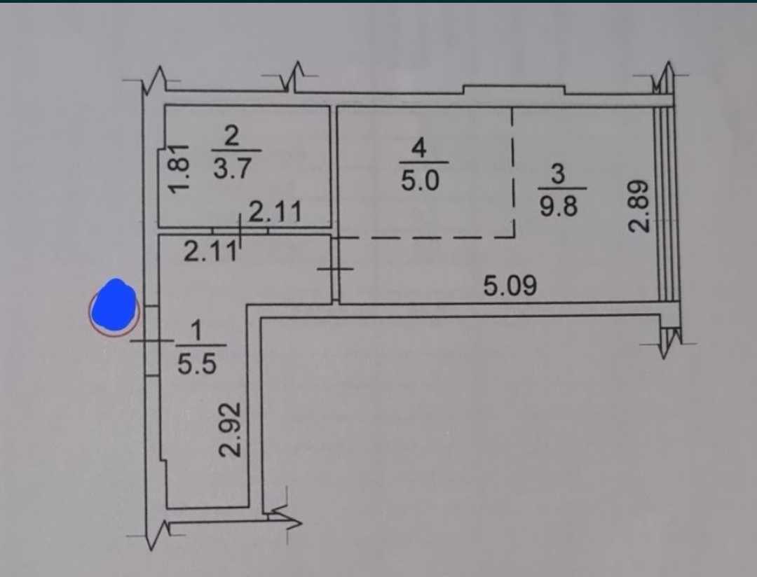 Продаж 1-кімнатної квартири 24 м², Ракетна вул., 24