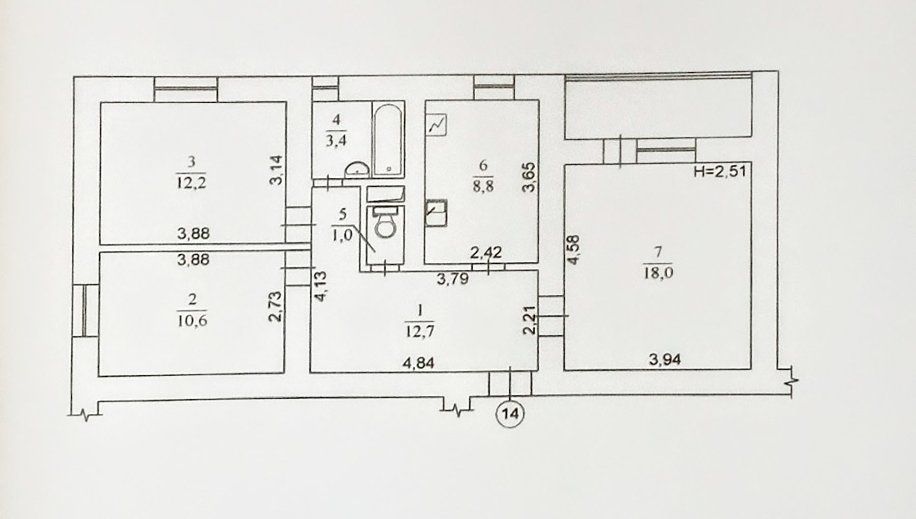 Продажа 3-комнатной квартиры 72 м², Павла Тычины просп., 4