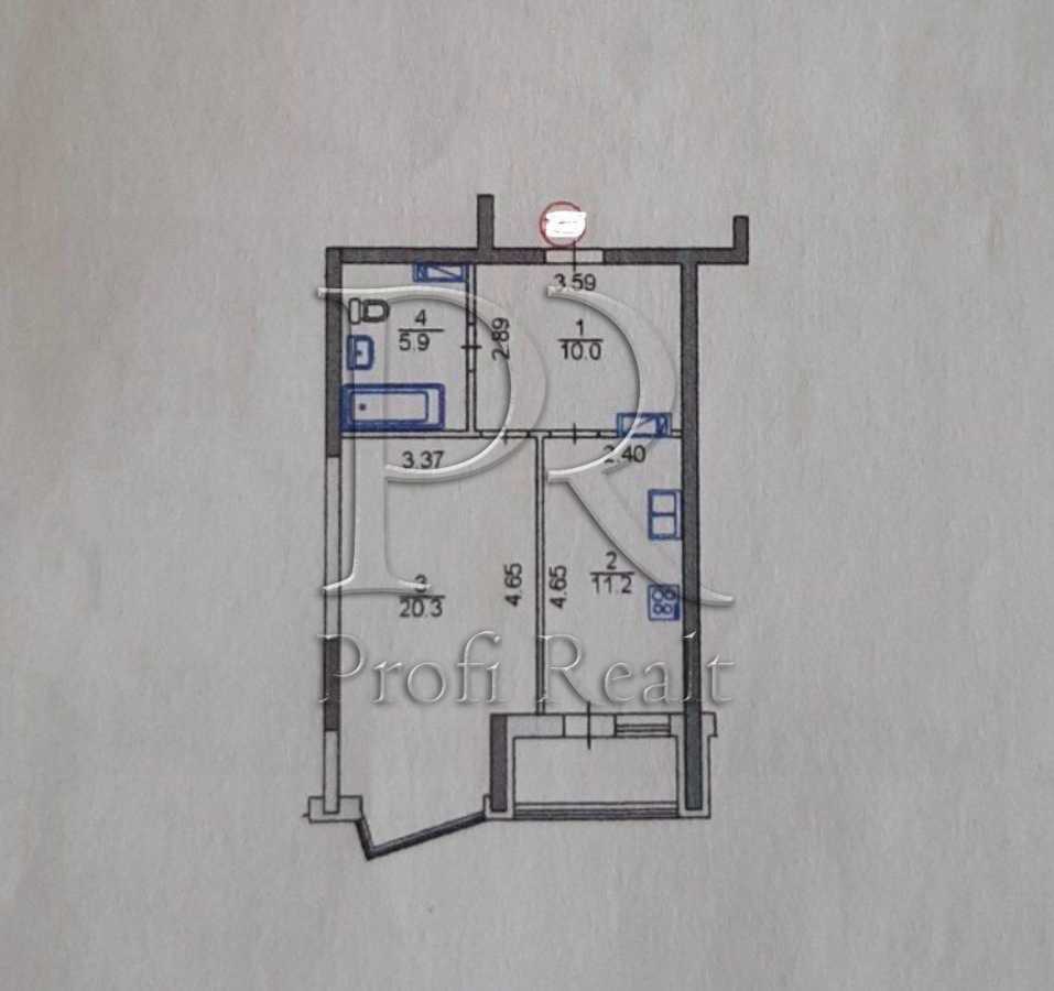 Продажа 1-комнатной квартиры 51 м², Михаила Донца ул., Драгоманова, 2А