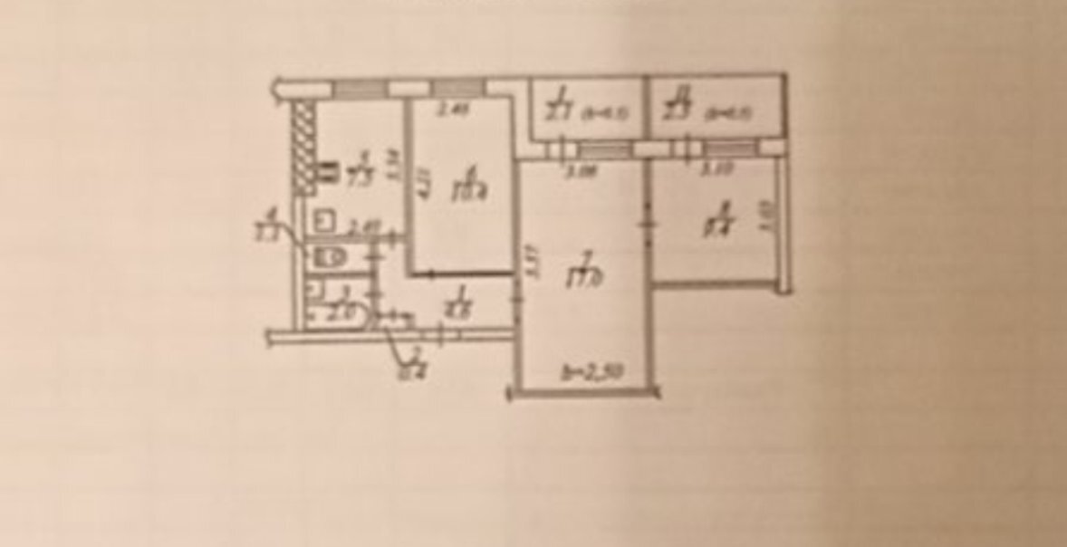 Продаж 3-кімнатної квартири 57 м², Бурштинова вул., 75