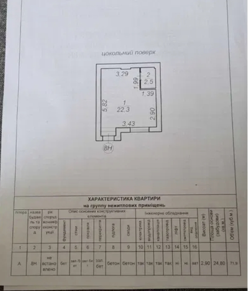 Аренда офиса 24 м², Массив Радужный ул.