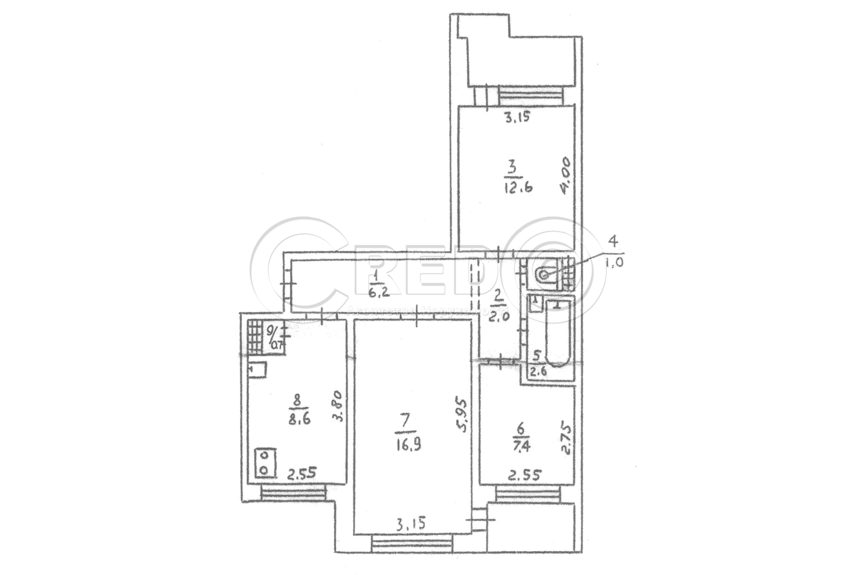 Продаж 3-кімнатної квартири 61.9 м², Вечірній бул.