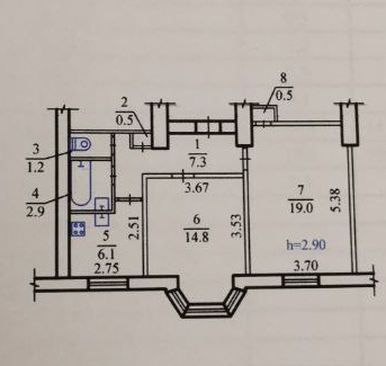 Продажа 2-комнатной квартиры 52 м², Ивана Мазепы просп., 37