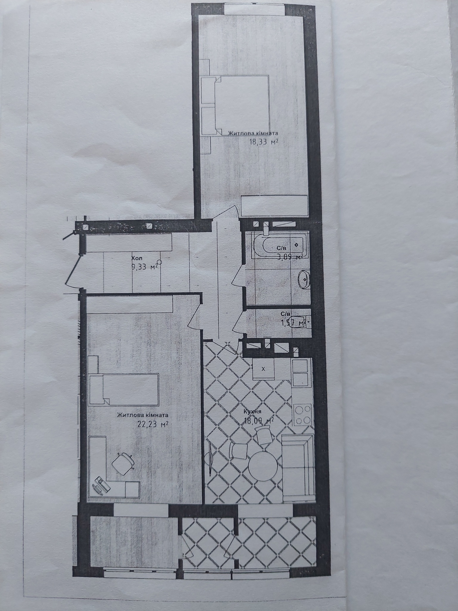 Продаж 2-кімнатної квартири 73 м², Академіка Сахарова вул.