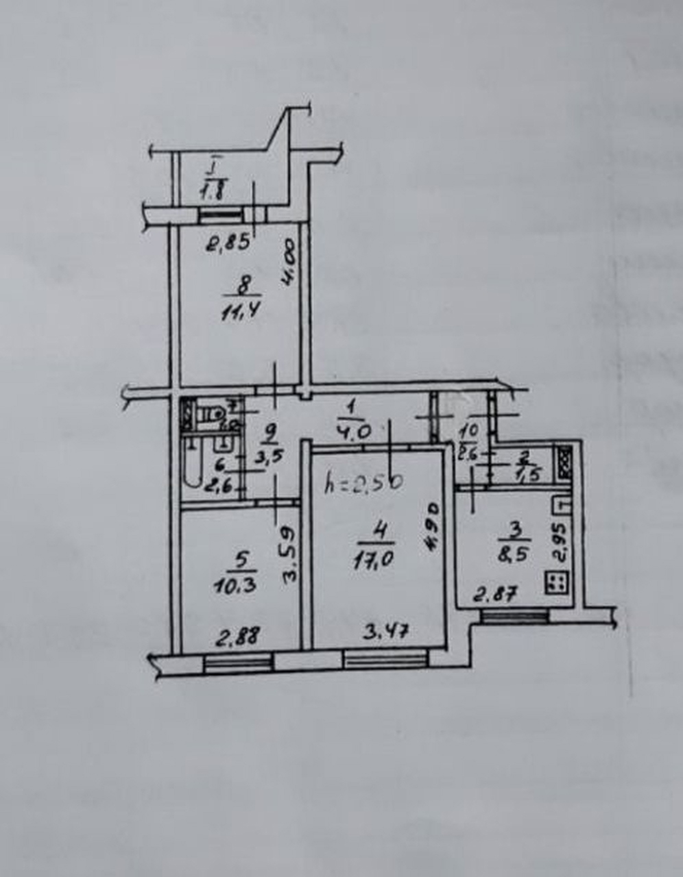 Продажа 3-комнатной квартиры 64 м², Мануйловский просп., 8