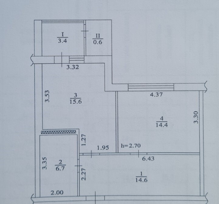 Аренда 2-комнатной квартиры 55 м²