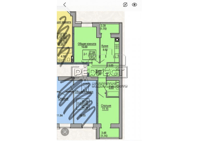 Продажа 2-комнатной квартиры 60 м², Героев Небесной Сотни просп., 26/1 (проспект) ЖК Софиевская Сфера