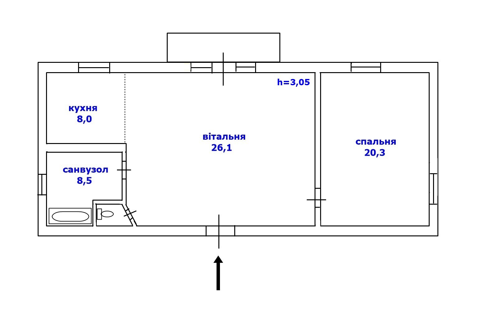 Продаж 2-кімнатної квартири 65 м², Алма-Атинська вул., 111