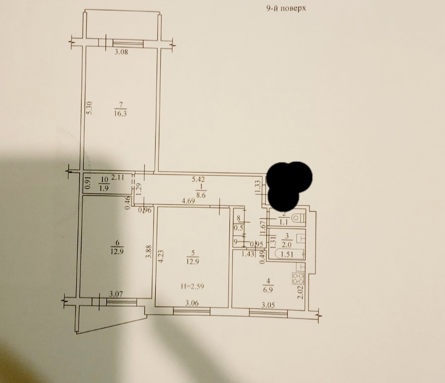 Продажа 3-комнатной квартиры 64 м², Людвига Свободы просп., 35