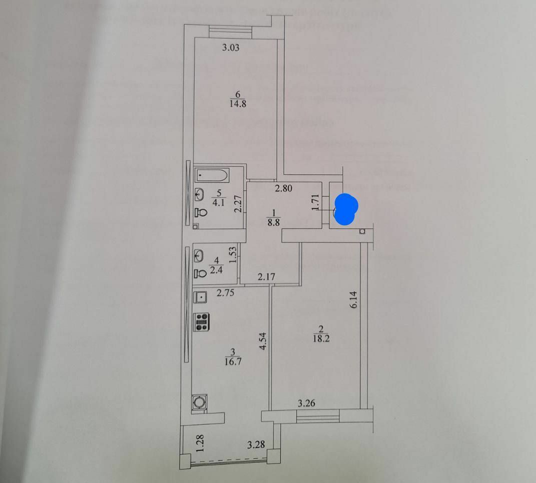 Продажа 2-комнатной квартиры 65 м², Соборная ул., 126/19