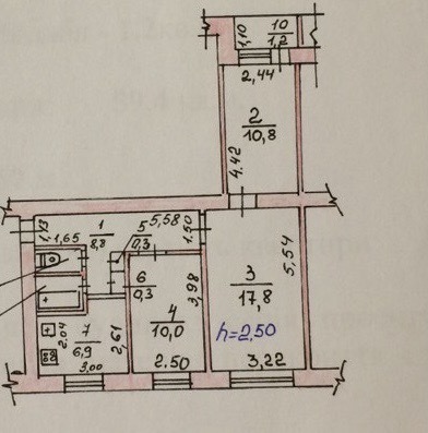 Продаж 3-кімнатної квартири 59 м², Миру просп.