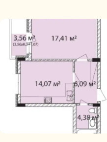 Продаж 1-кімнатної квартири 46 м², ЖК Лавандовий, Будинок 1