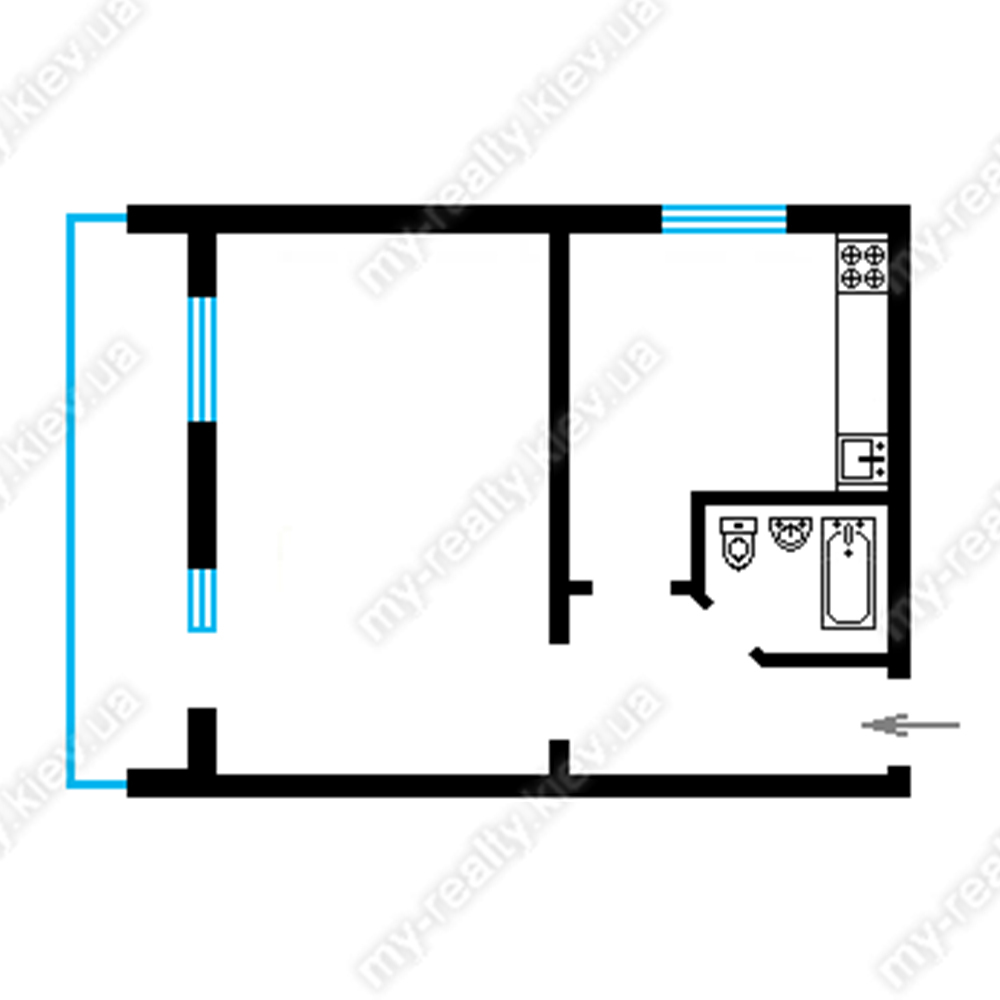 Продажа 1-комнатной квартиры 29 м², Остафия Дашкевича ул., 19