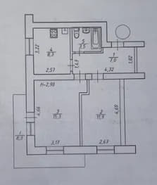 Продажа 2-комнатной квартиры 54.3 м², Богуна ул.