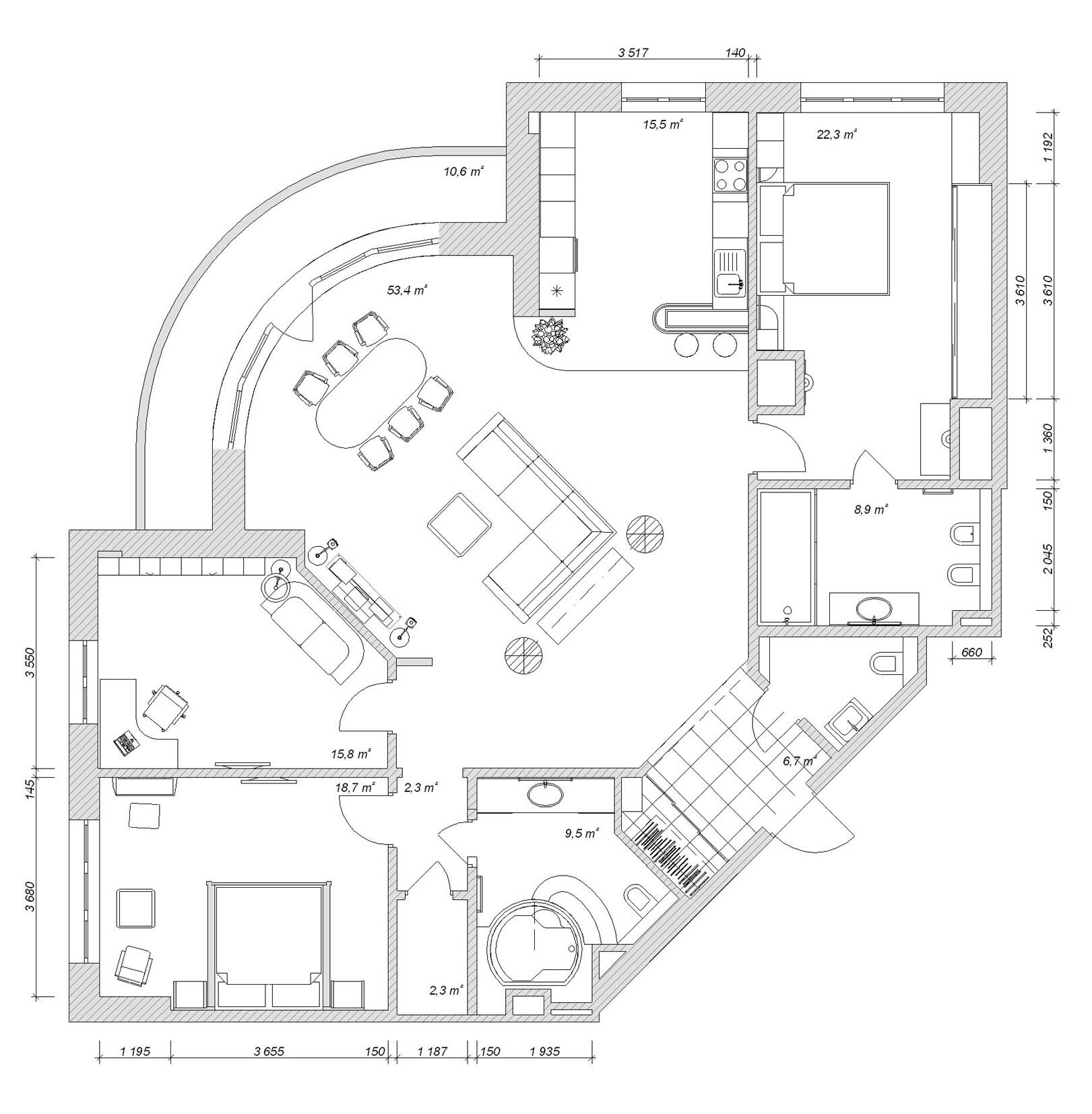 Аренда офиса 165 м², Жилянская ул., 59