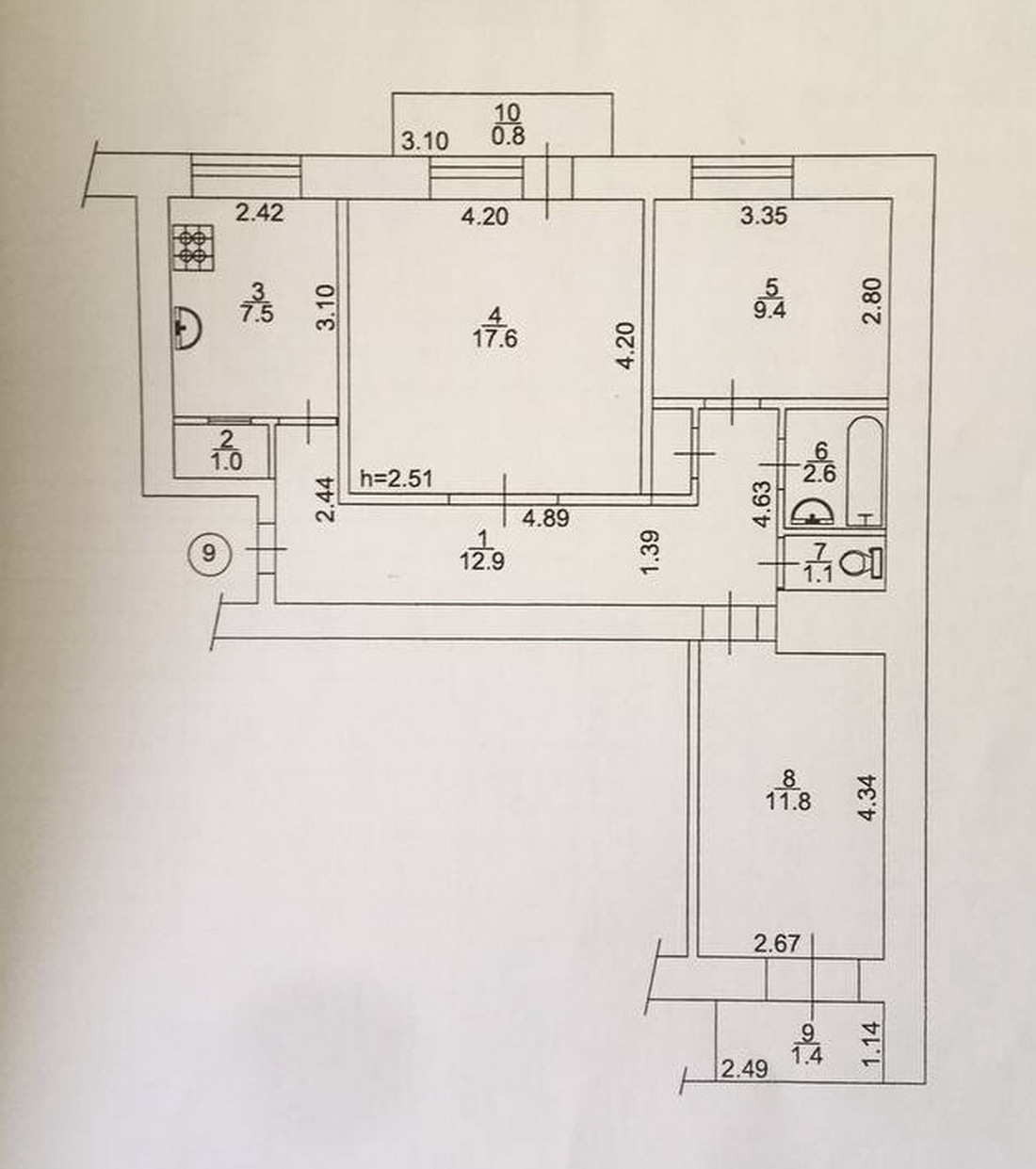 Продажа 3-комнатной квартиры 62 м², Ушинского ул., 27