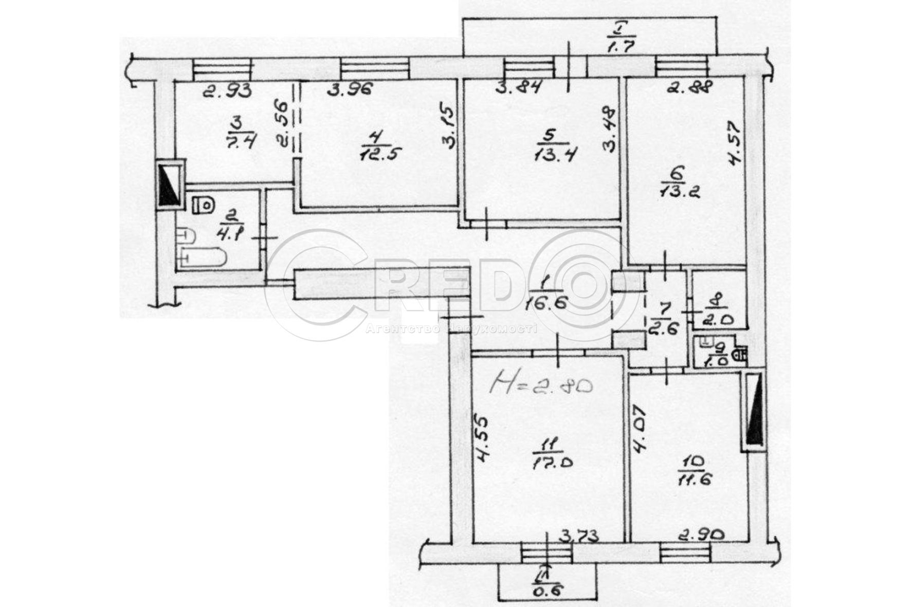 Продаж 4-кімнатної квартири 103 м², Гагаріна просп., 4