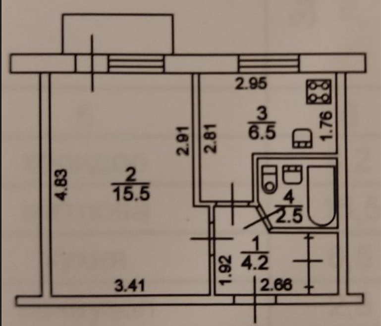 Продажа 1-комнатной квартиры 30 м², Харьковское шоссе, 14/1