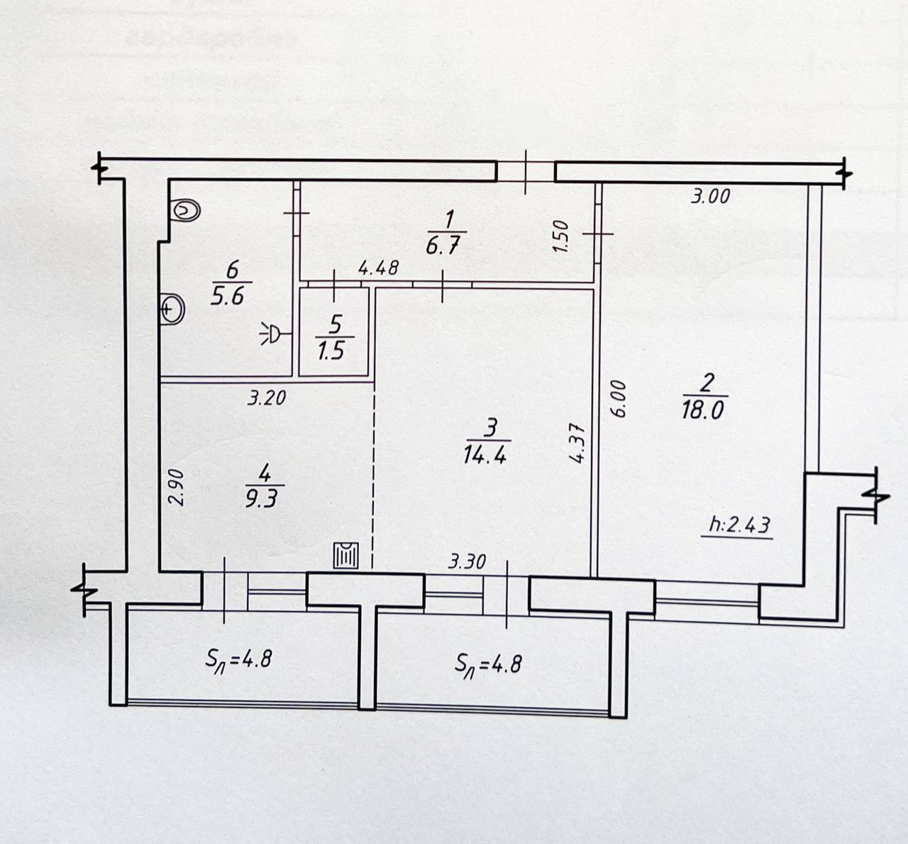 Продаж 2-кімнатної квартири 65.1 м², Михайла Лушпи просп.