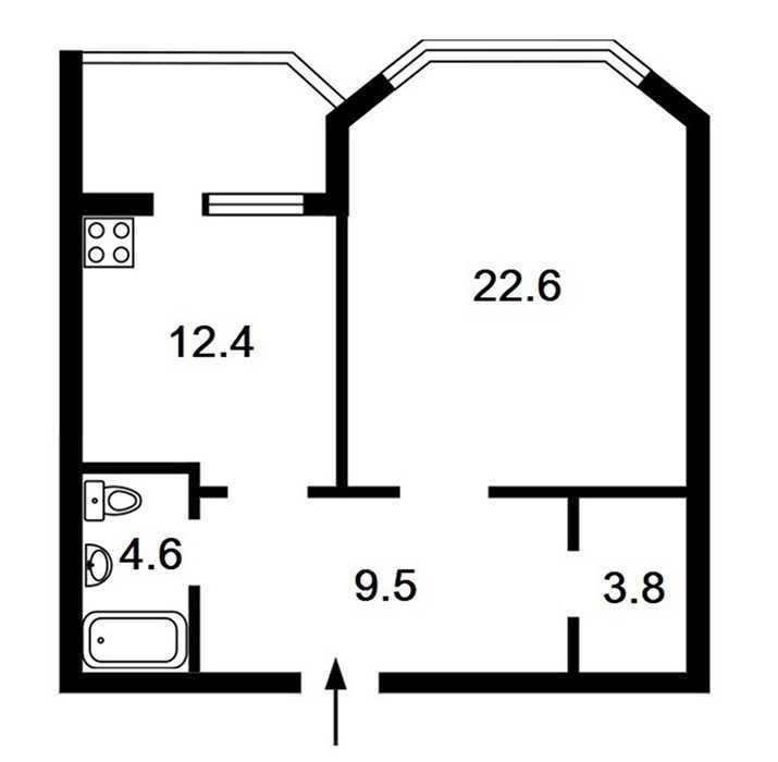 Продаж 1-кімнатної квартири 55.1 м², Градинська вул., 3