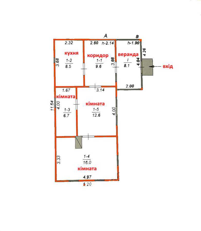 Продаж будинку 61.5 м², молодіжна