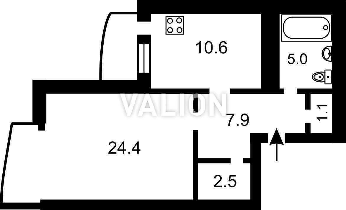 Продаж 1-кімнатної квартири 52.5 м², Юрія Шумського вул., 3Г