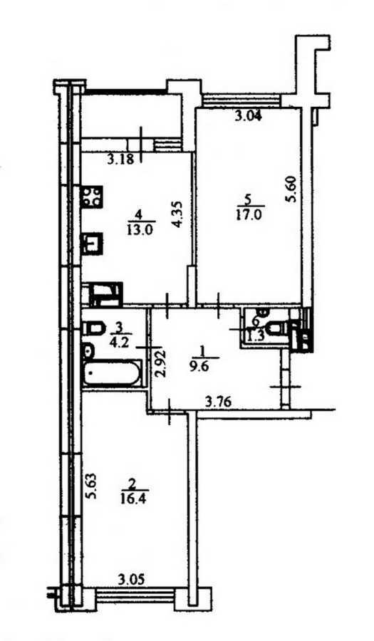 Продаж 2-кімнатної квартири 65.1 м², Набережно-Рибальська вул., 27