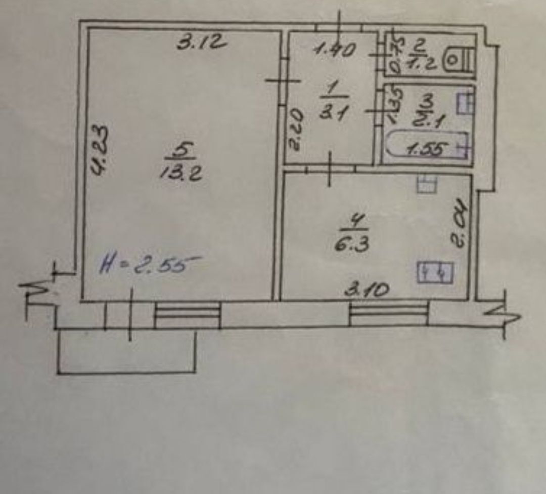 Продажа 1-комнатной квартиры 27 м²