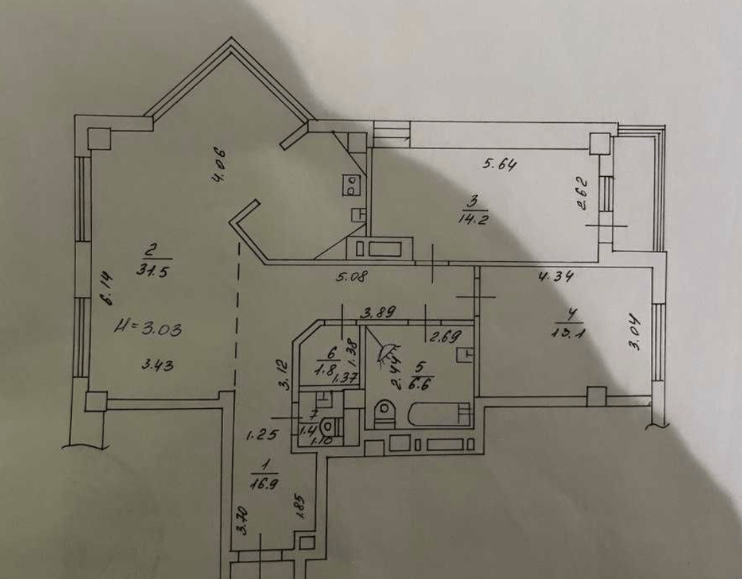 Продажа 2-комнатной квартиры 88 м²