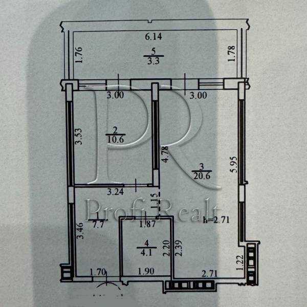 Продажа 1-комнатной квартиры 54 м², Салютная ул., 2