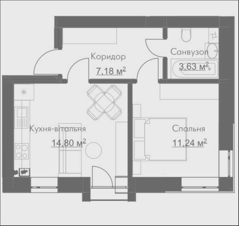 Продажа 1-комнатной квартиры 39 м², Яровая ул., 208А