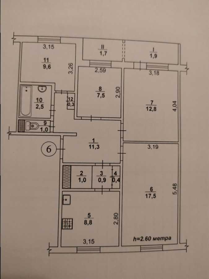 Продаж 4-кімнатної квартири 60 м², Пастера вул., 12