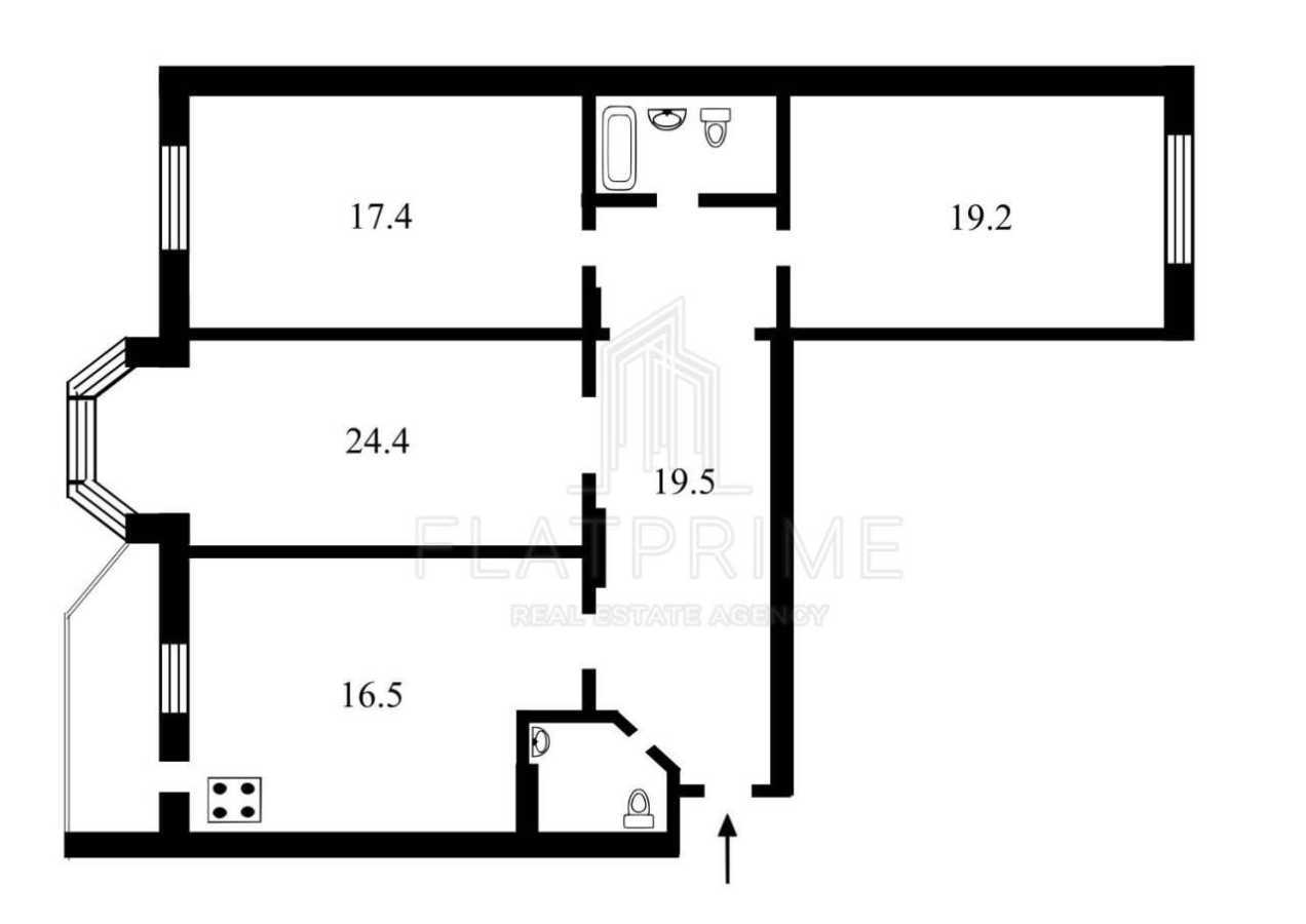 Продажа 3-комнатной квартиры 108 м², Княжий Затон ул., 2/30